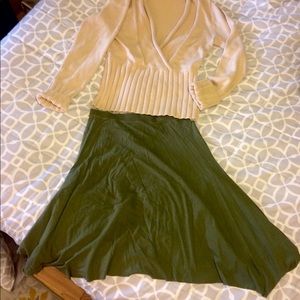 Asymmetrical cotton skirt